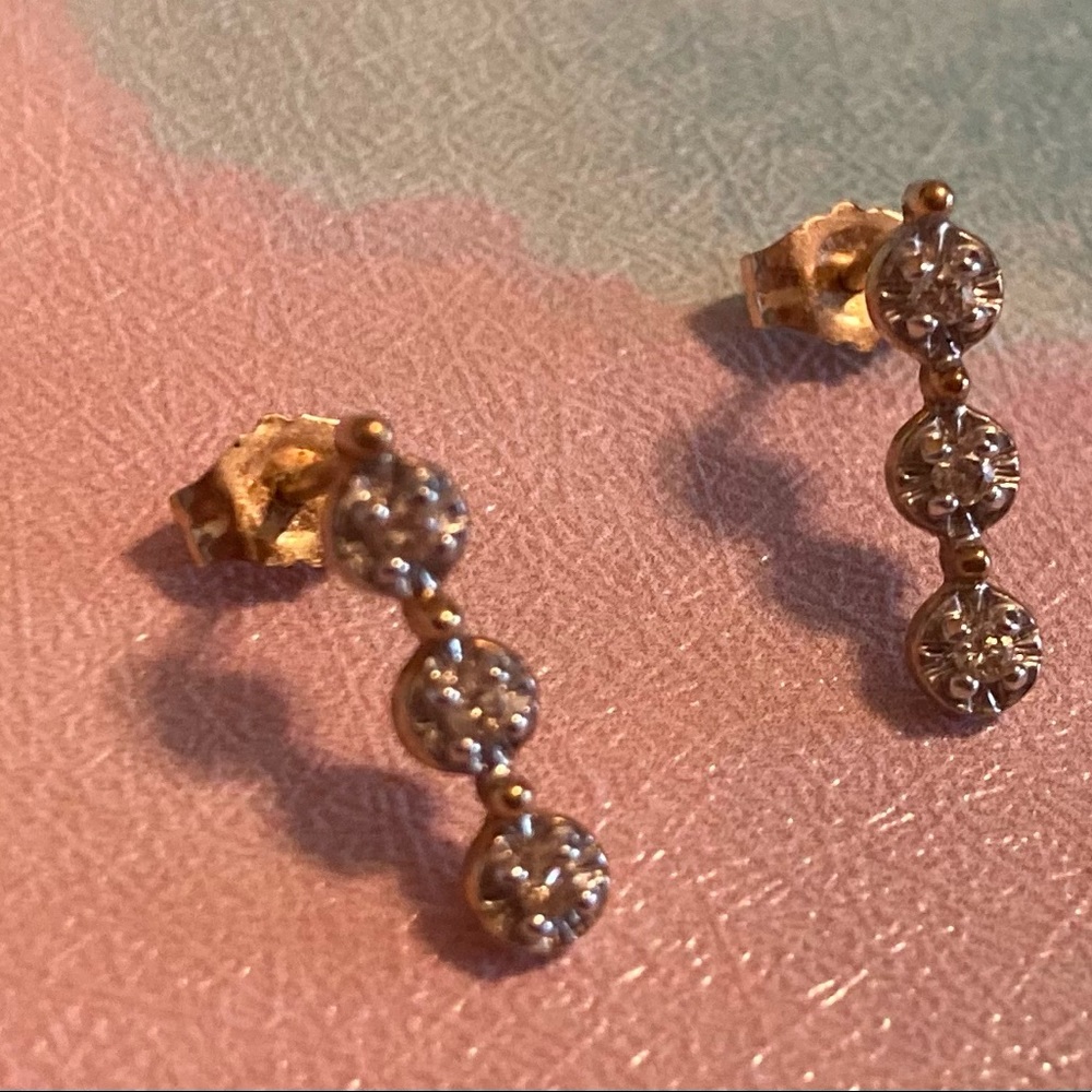 10K diamond earrings
